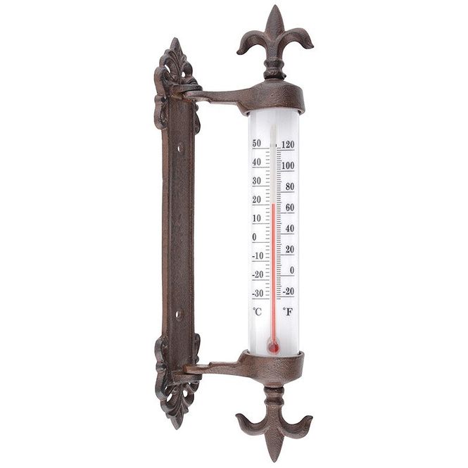 Hovedbilde Termometer for vegg/ vindu Støpejern